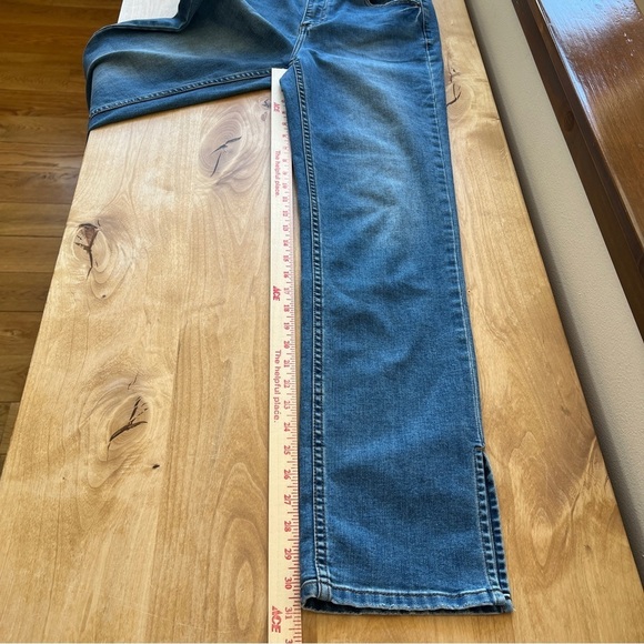 OAT NY JEANS 29 HIGH RISE STRAIGHT LEG SPLIT HEM CASUAL PREPPY WEEKEND COMFY - Picture 9 of 11